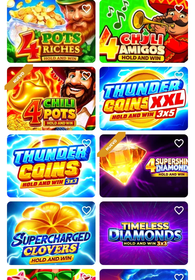 Catálogo da Playson na Apuesta Total: 4 Pots Riches, Chilli Amigos, Thunder Coins XXL e Supercharged Clovers
