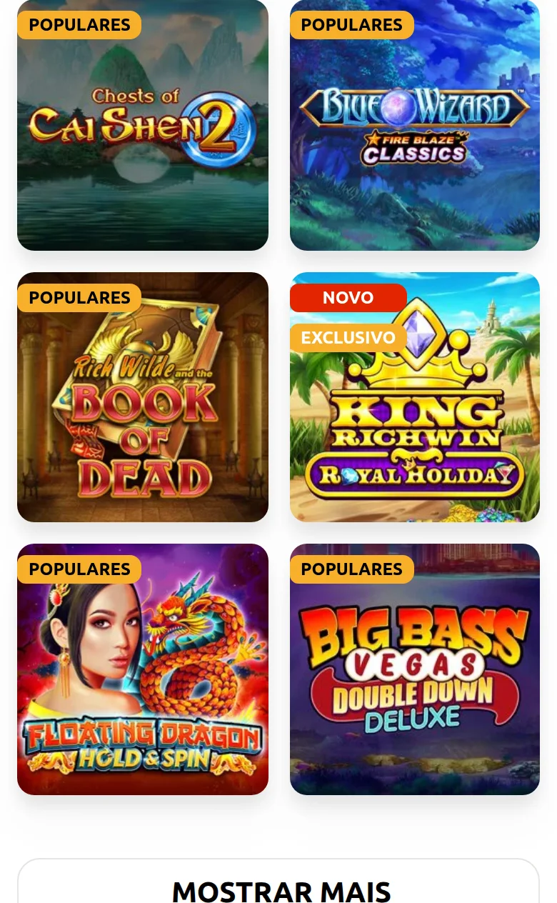 Bacanaplay.pt — os jogos em destaque do catálogo, a grelha que a marca promove na entrada