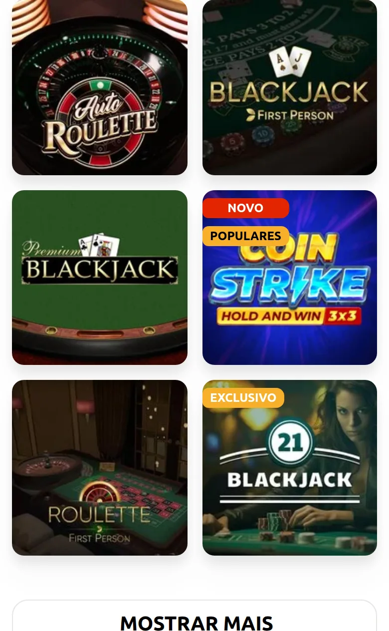 Jogos que não são slots no catálogo da Bacanaplay — a categoria que, na oferta de boas-vindas, contribui zero para o rollover