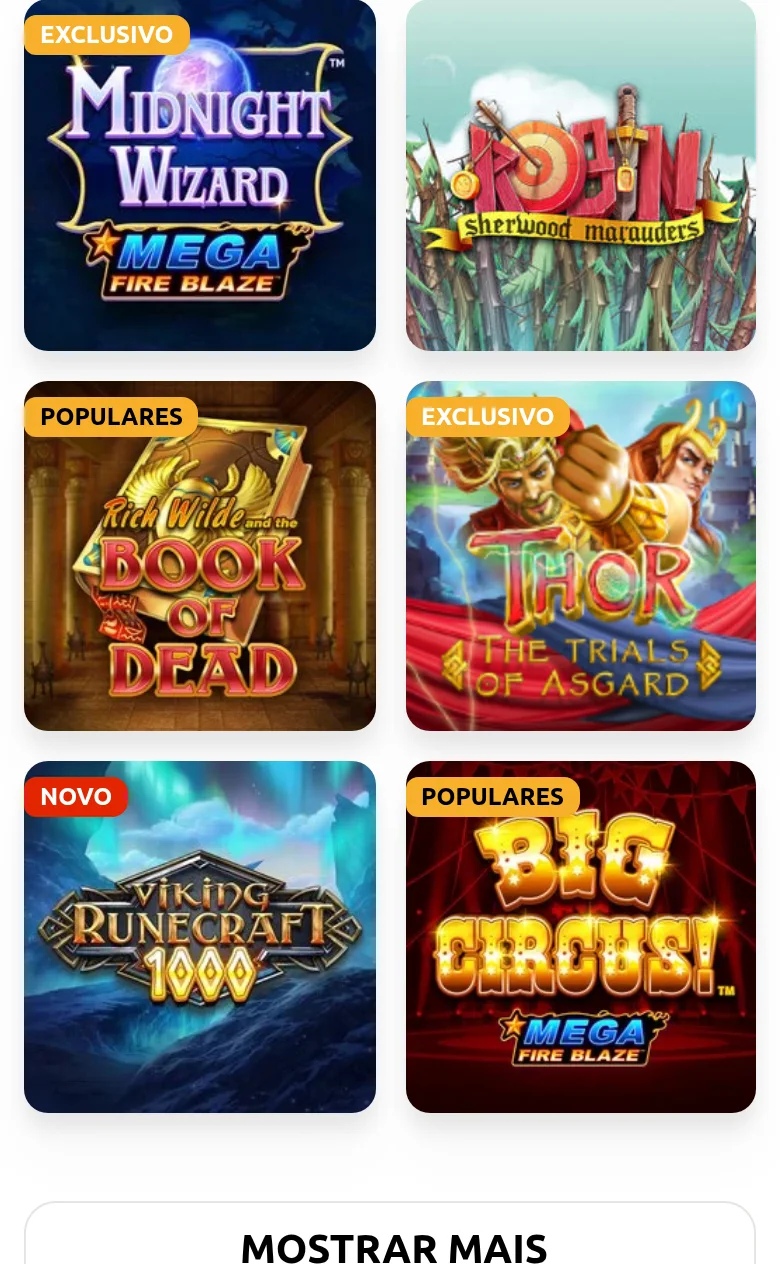 Grelha de slots da Bacanaplay, a categoria que conta 100% para o requisito de apostas