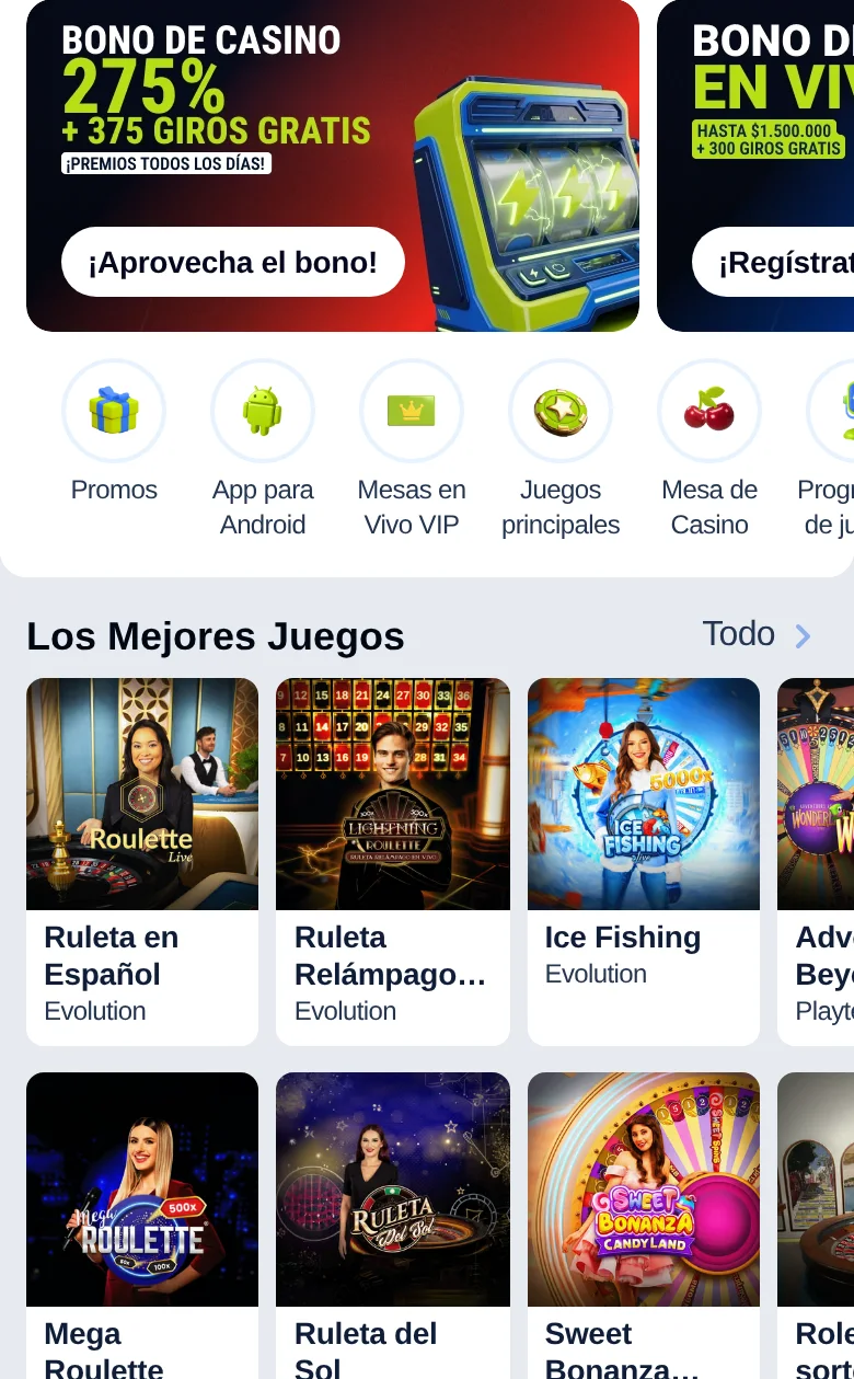Las mesas en vivo