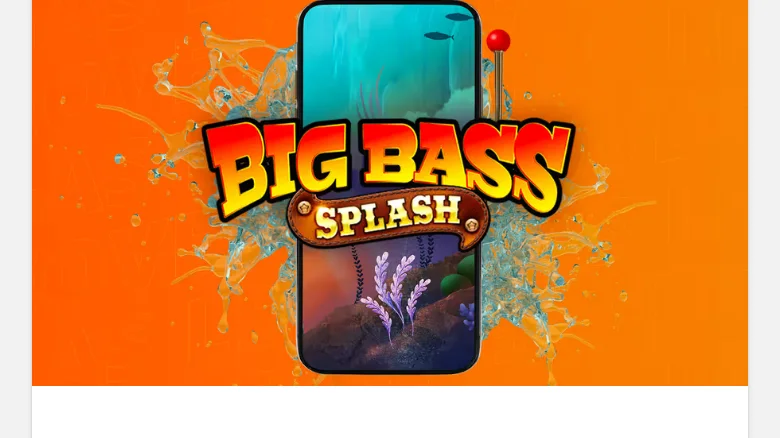 The welcome offer banner: Big Bass Splash on a phone screen