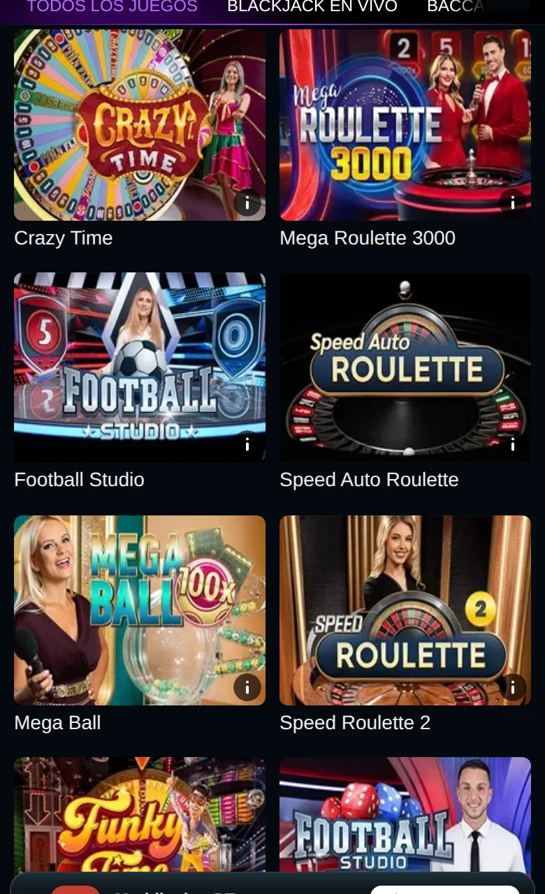 Casino en vivo de Meridianbet con juegos de Evolution