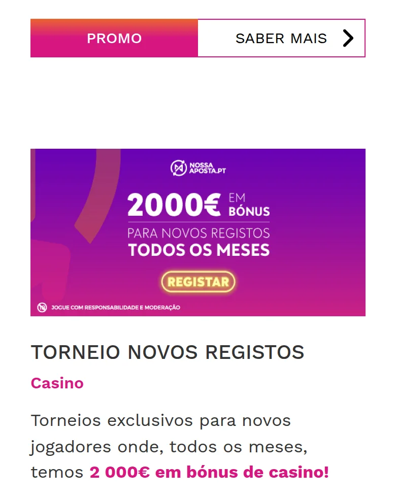 Nossa Aposta — a listagem de promoções de casino