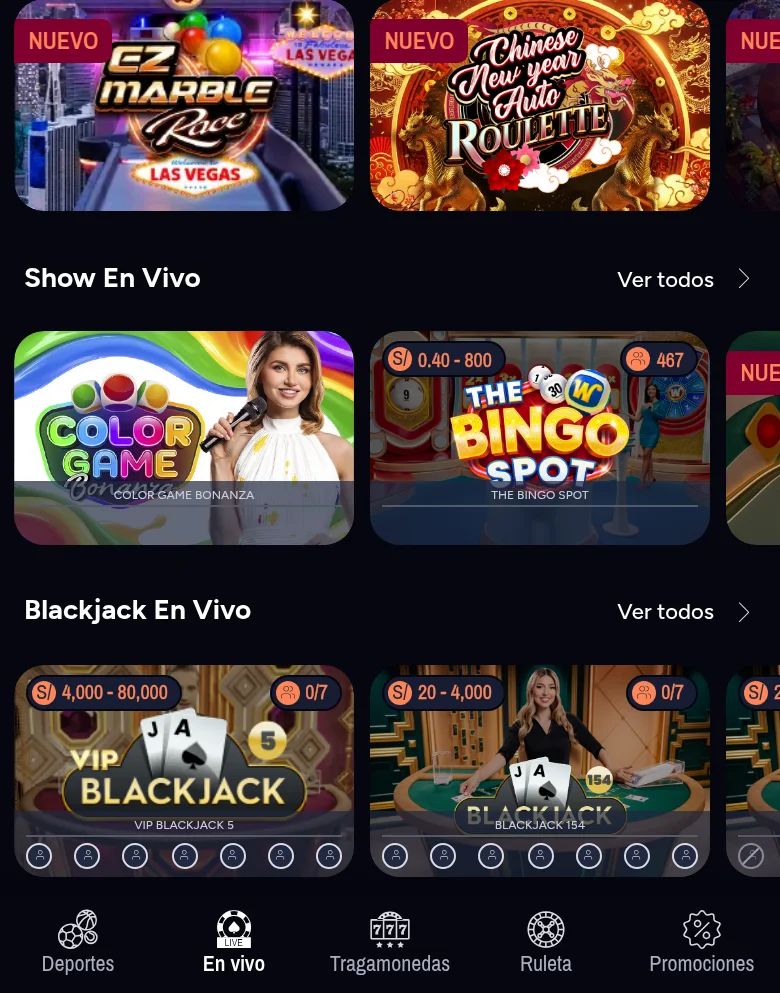 Casino ao vivo da Retabet: EZ Marble Roulette, Chinese New Year Roulette, Color Game e VIP Blackjack de 4.000 a 80.000