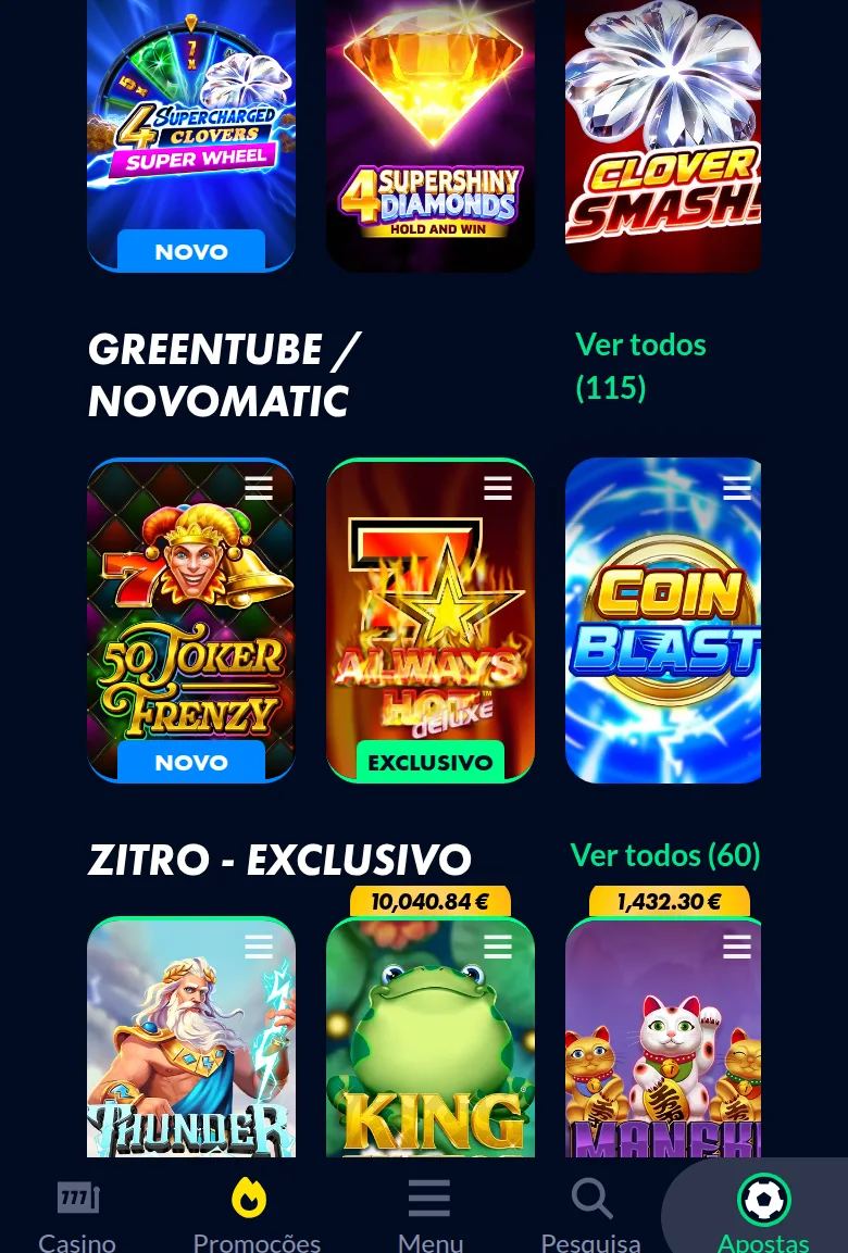Página inicial da Solverde.pt, com o menu de Slots, Crash Games, Jogos de Mesa e Casino Playtech