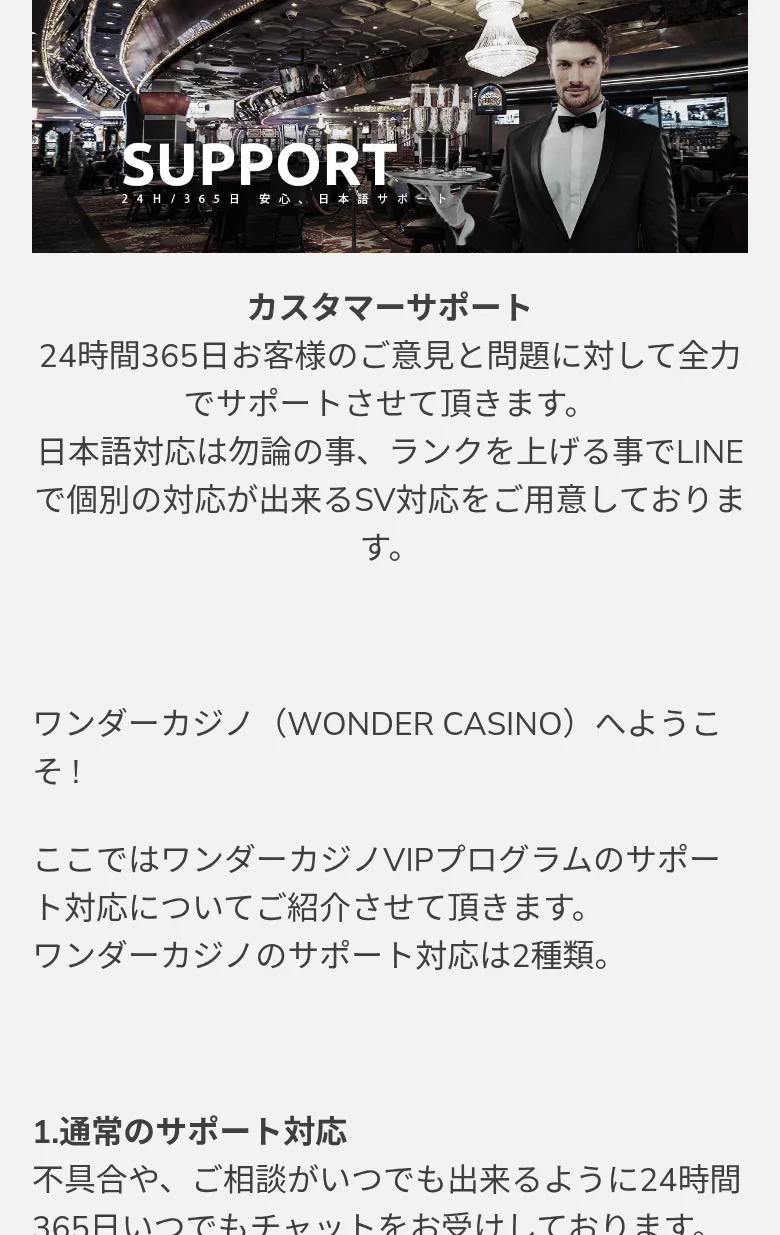 サポート体制の説明