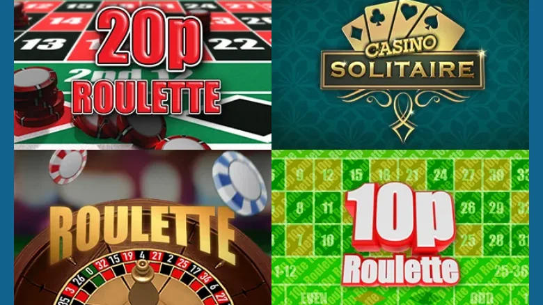 20p Roulette, Casino Solitaire, Roulette et 10p Roulette