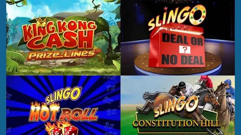 La salle Slingo : King Kong Cash Prize Lines, Slingo Deal or No Deal, Slingo Hot Roll