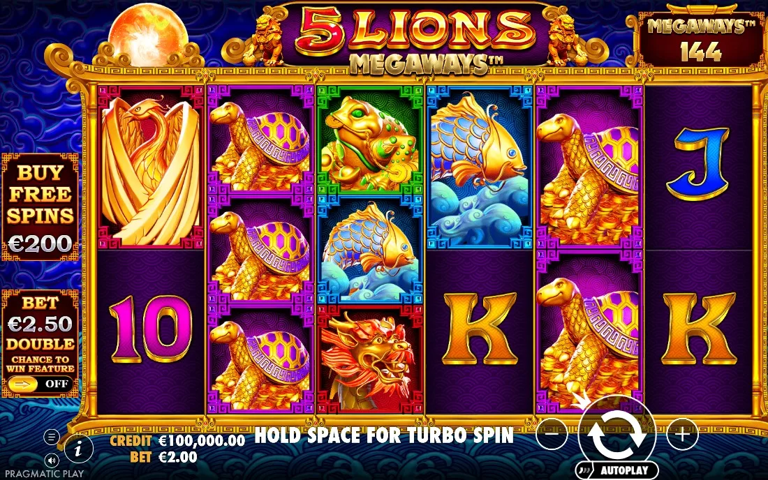 5 Lions Megaways — game screen