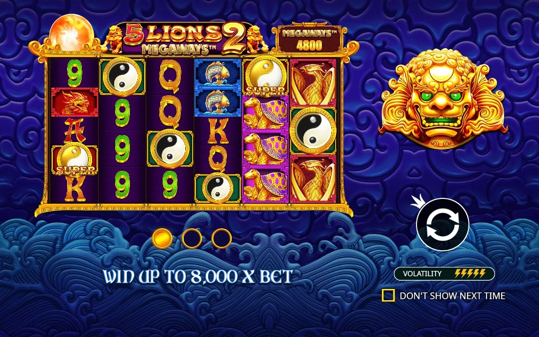 5 Lions Megaways 2 — game screen