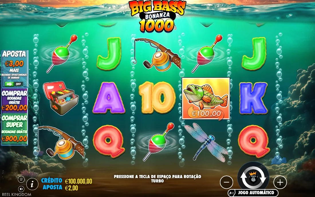 Big Bass Bonanza 1000 — tela inicial do jogo