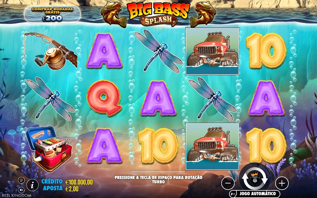 Big Bass Splash — tela inicial do jogo