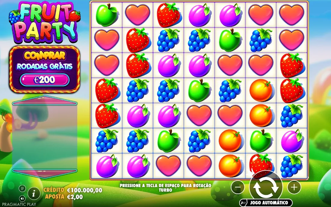 Fruit Party — tela inicial do jogo