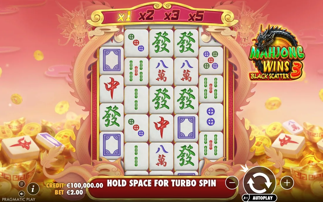 Mahjong Wins 3 Black Scatter — game screen