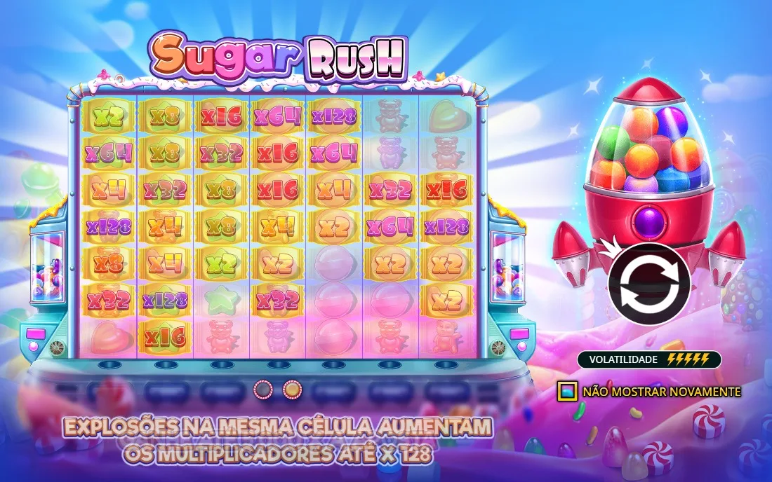 Sugar Rush — tela inicial do jogo