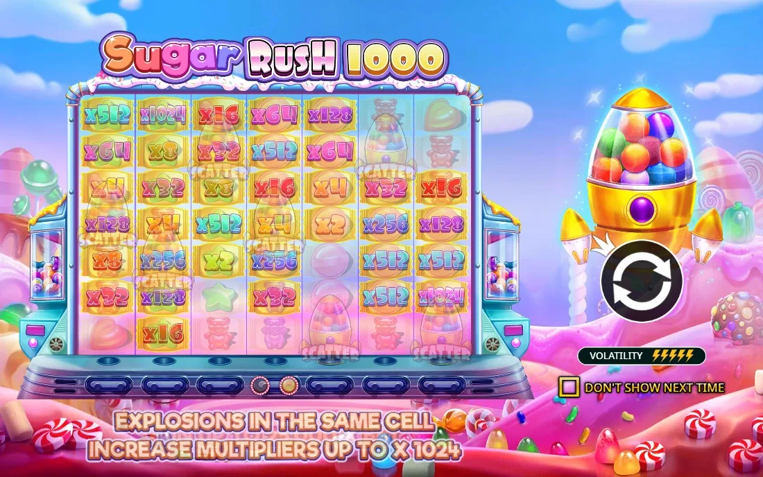 Sugar Rush 1000 — game screen
