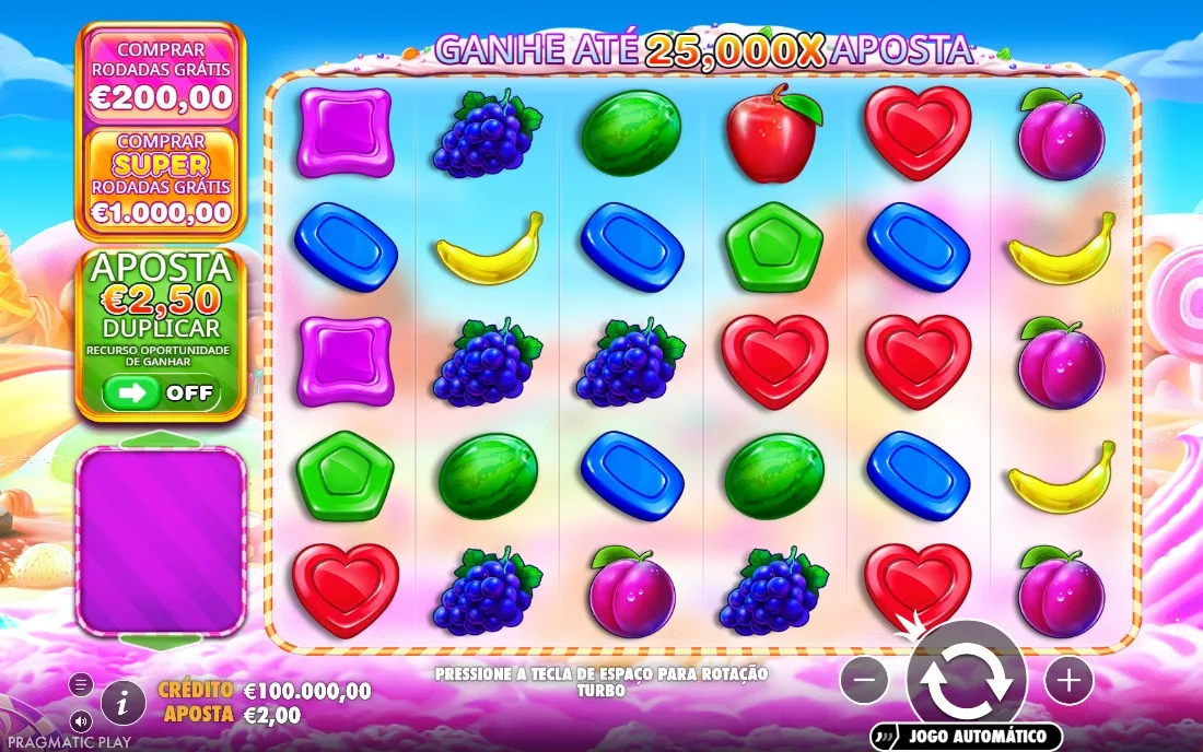 Sweet Bonanza 1000 — tela inicial do jogo