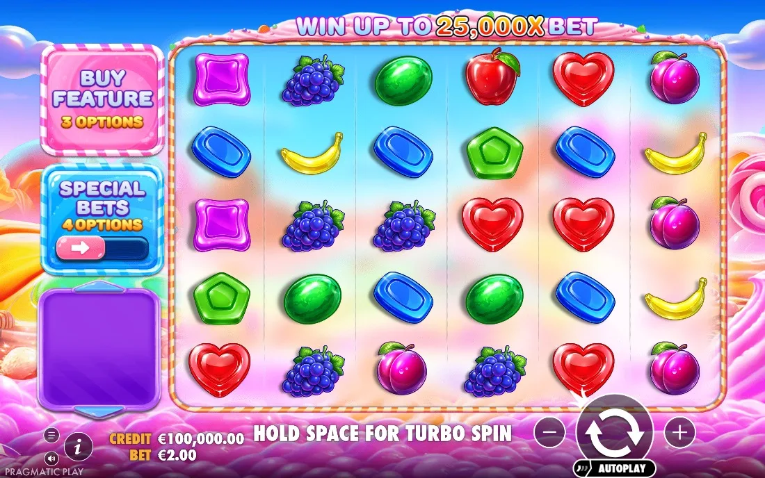 Sweet Bonanza 2500 — game screen