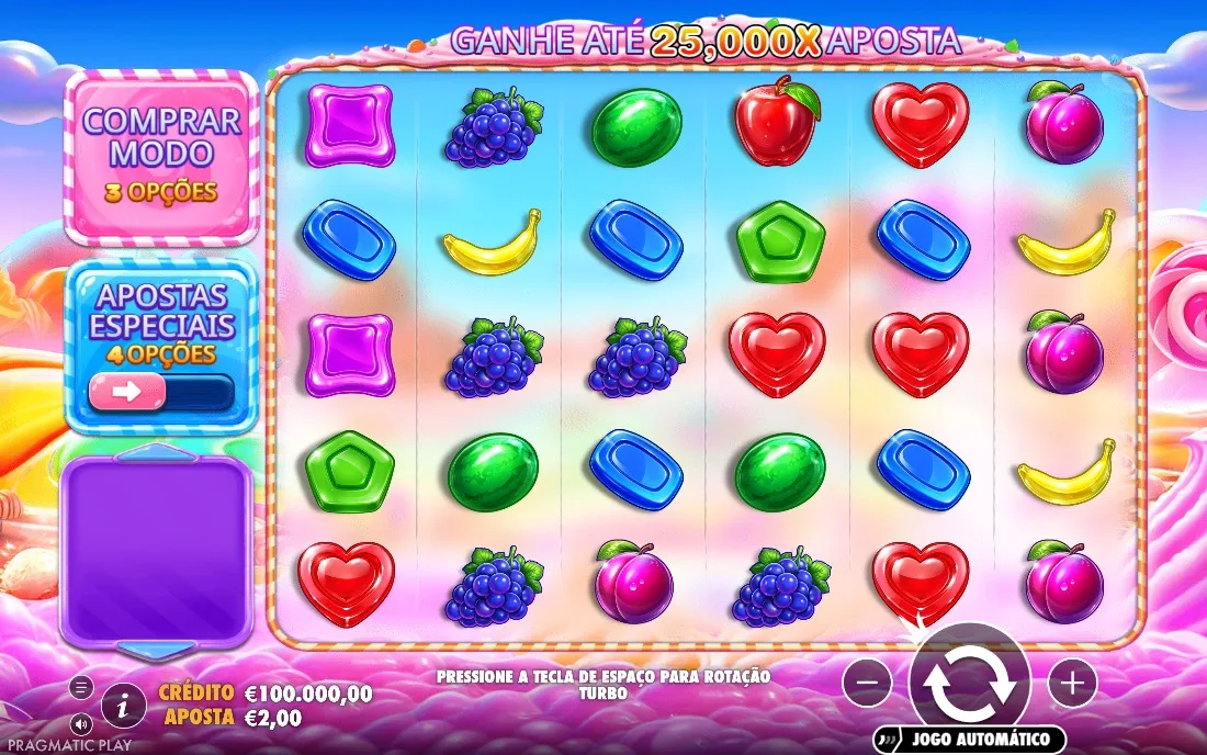 Sweet Bonanza 2500 — tela inicial do jogo