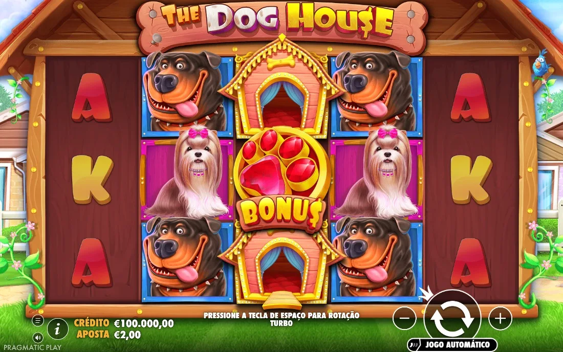 The Dog House — tela inicial do jogo