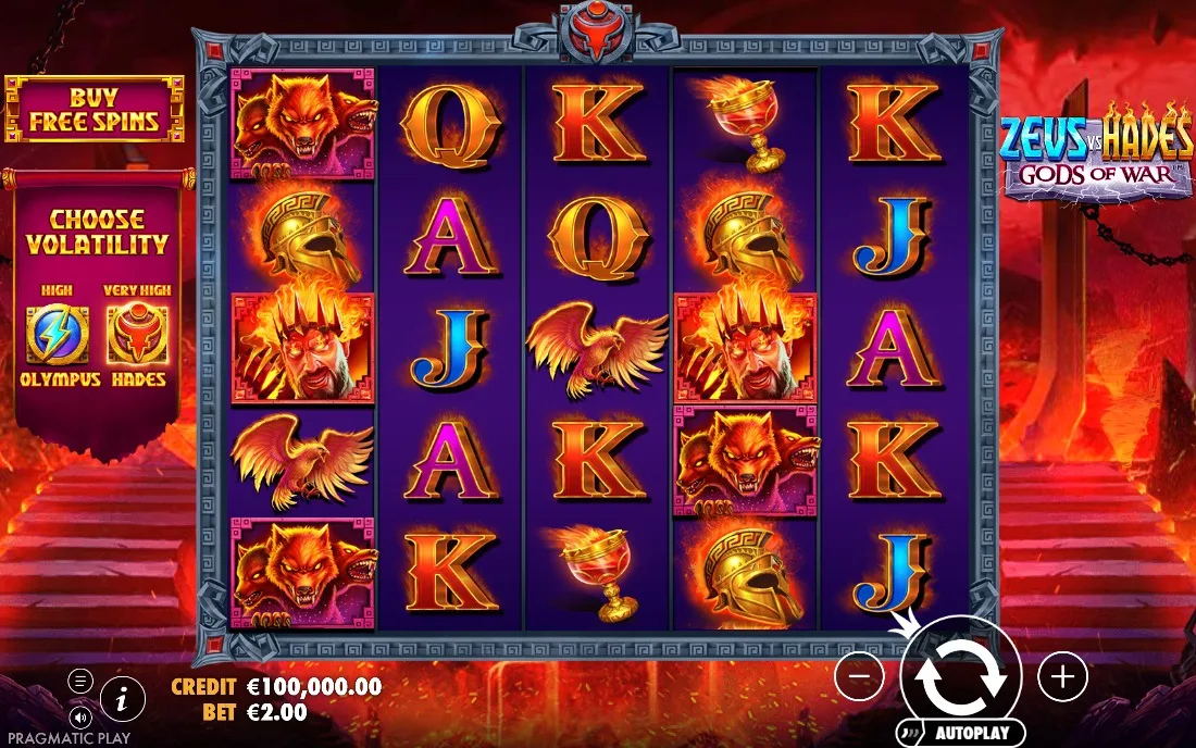 Zeus vs Hades - Gods of War — game screen
